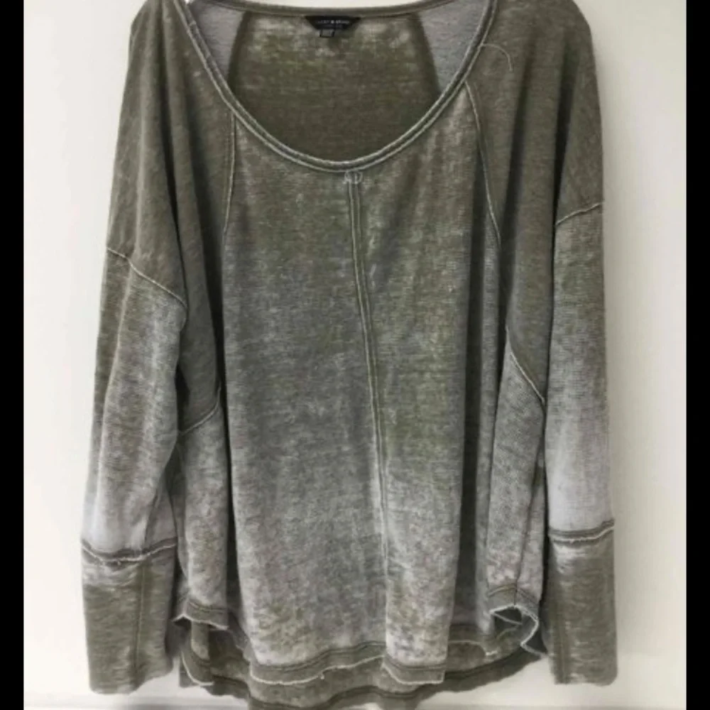 Lucky brand burnout long sleeve top - Picture 2 of 5
